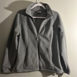 Columbia women’s gray fleece zip up jacket